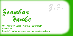 zsombor hanke business card